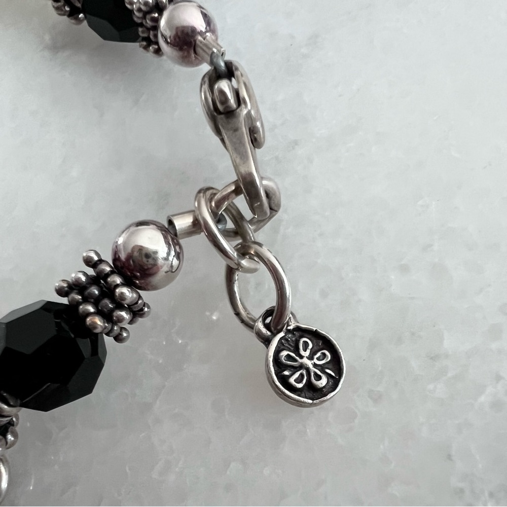 Sterling Silver Beaded Sail Boat Charm Bracelet - Picture 3 of 9